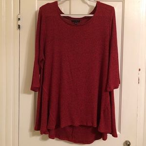 signature studio orange knit shirt